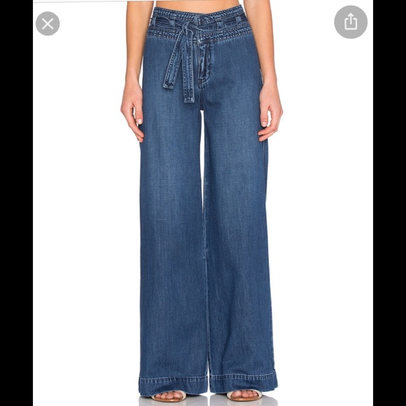 tie waist denim jeans